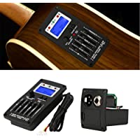 Ecualizador de Pastillas de Pickup Guitarra 5 Banda-F-5T Ecualizador Guitarra Preamp Piezo Pickup LCD Tuner Pastilla de…